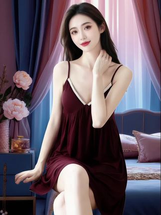 睡衣女款爆款2025新款 深V性感+莫代尔亲肤,夏夜心动之选 这款带胸垫吊带睡裙太绝了!深V领设计小露性感,莫代尔棉面料柔软透气,夏季穿着轻薄无负担。自带胸垫的设计贴心又方便,居家时往床上一躺,慵懒氛围感直接拉满。 2025年的睡衣爆款就该这样,把舒适与性感完美融合,让你在每个夜晚都能不动声色地美出高级感,堪称舒适度与颜值双在线的睡衣首选~ #美出高级感 #舒适度高的睡衣推荐 #一套好的衣服可以让你不动声色的美 #氛围感穿搭 #性感睡衣