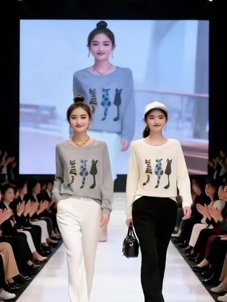 #好看的衣服 #长袖T恤#卡通可爱 #时尚女装穿搭 #小衫
