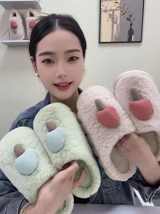 加厚绒棉拖鞋要买起来喽#超便宜超划算 #加绒保暖