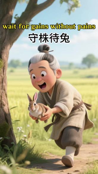 成语“守株待兔”典故出处出自战国时期法家代表韩非的著作《韩非子·五蠹》。英文翻译“wait for gains without pains” 。该成语字面指守在树桩旁等待撞死的兔子。其寓意是比喻拘泥守成,不知变通;或妄想不劳而获,坐享其成。它讽刺那些把偶然当成必然,不愿主动努力而只想得到意外收获的僵化思维。#寓言故事#亲子教育#成语故事#涨知识#小故事大道理