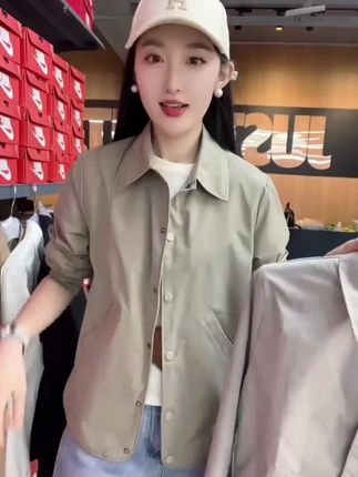 衬衫式短薄外套#休闲穿搭 #女装 #开衫外套