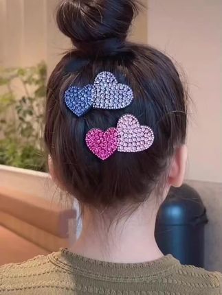 儿童水钻爱心碎发夹!#好物推荐🔥 #儿童碎发bb夹子#宝宝侧边刘海夹#后脑勺发卡#儿童发饰