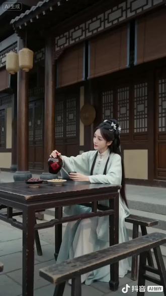 #AI客栈飞踹夺铜板 早安 #随变ai随便玩