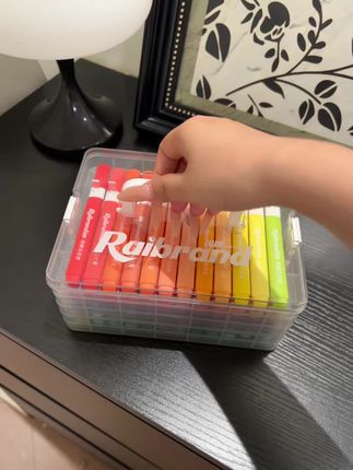 孩子开学用的马克笔,锐牌这款收纳方便易清洗显色佳 #开学好物 #宝妈选品 #文具分享