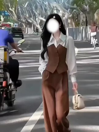 秋季装穿搭阔腿裤套装女时尚气质减龄高级感通勤衬衫两件套@DOU+小助手 #我要上热门