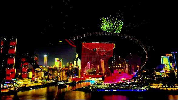 2月21日,大年初五迎财神灯光秀。愿八方来财,春满人间!#接财神#迎财神#打铁花#无人机灯光秀