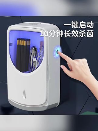 筷子收纳盒厨房筷子餐具收纳架消毒筷子筒快子托筷笼家用壁挂防尘#好物推荐🔥 #分享 #爱了爱了 #收纳 #心动