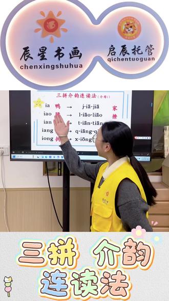 三拼连读小方法,快来一起学一学吧#北城幼小衔接 #幼小衔接 #幼小衔接拼音 #趣味教学 #学习方法