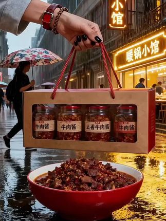 谁懂啊!城市周边游的灵魂居然是这口“野路子”牛肉酱!支起小灶的瞬间,热油“滋啦”裹住颗颗扎实的牛肉粒,慢火煨到酱香直往鼻子里钻,风一吹,整个户外都飘着勾人的烟火气,这才是出游最难忘的味道啊! 秋日风一凉,这罐牛肉酱直接封神!抹在软fufu的面包上,酱香混着麦香;拌进滚烫的面条里,每根都裹满油润的酱汁,一口下去,暖意从舌尖窜到心底,连空气都染上了幸福的甜香,治愈感直接拉满!