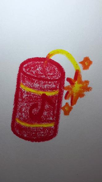 爆竹表情包这样画,你学会了嘛#画画 #简笔画 #表情包 #一起学画画 #儿童简笔画