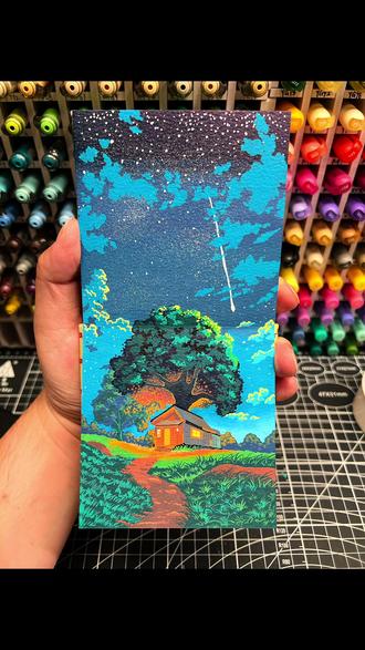 星野归屋|丙烯马克笔|附色号步骤 总要有个地方,能装下你的疲惫和浪漫。🌠
🖊️:歌马
📒:星以文创
👀:六条
#丙烯马克笔#翻翻乐#绘画过程#跟着抖音学画画#插画