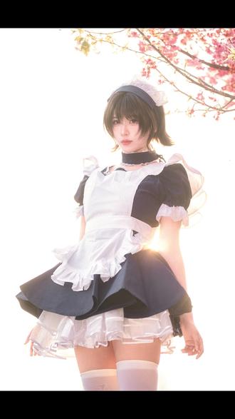樱花和女仆也很搭呢
#樱花季 #天使女仆