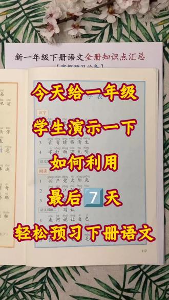 一年级下册最后7天,如何预习才能速通全册,没有计划的直接抄!开学直接领跑✌️#一年级下册 #家长收藏孩子受益 #全册知识点汇总 #学习规划 #不懂就问有问必答