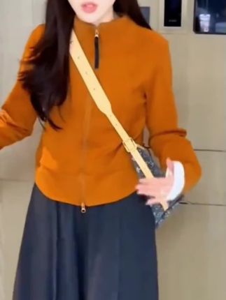 #每日分享 #上衣穿搭 秋季双面绒立领拉链上衣外套