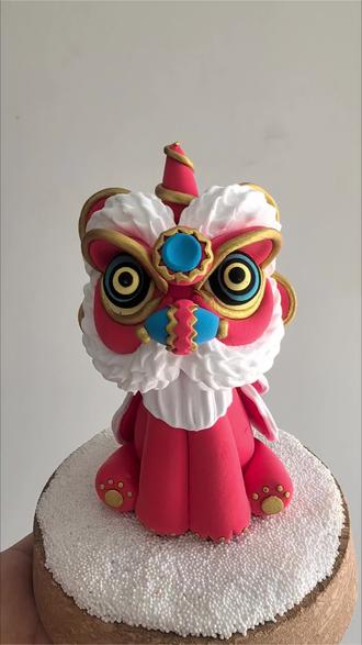 粘土醒狮教程#做手工我是认真 #亲子手工 #看看你做的手工礼物 #亲子手工制作 #粘土教程