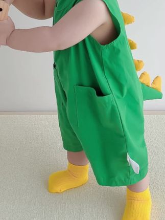 连体宝宝新款连体衣夏季恐龙哈衣无袖造型薄款婴儿衣服 #宝宝服装 #小恐龙连体衣 #哈衣 #宝宝爬服 #好物