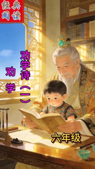 国学启蒙丨六年级必背古诗#劝学 #中华诗词 #颜真卿 #古诗词照进现实 @抖音小助手 @DOU+小助手 @经典阅读