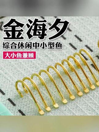 浪昇定制38/45/60厘米金海夕子线双钩成品鱼钩鲫鱼鲤鱼黄尾鳊鱼钩#垂钓 #钓鱼 #鱼钩 #渔具用品 #渔具