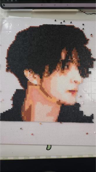 14个小时,我说热爱万岁#拼豆#薛之谦