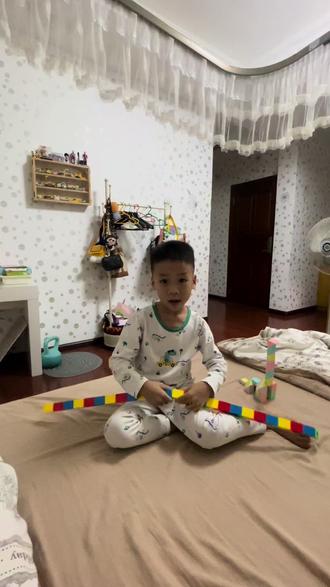 #认真的样子真可爱 48段魔尺拼欧布神剑