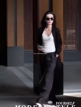 2025秋季新款设计感慵懒简约长袖开衫女内搭背心休闲阔腿裤三件套