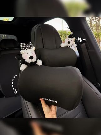 可爱汽车头枕护颈枕 #车品好物分享 #汽车头枕腰靠 #实用车载用品