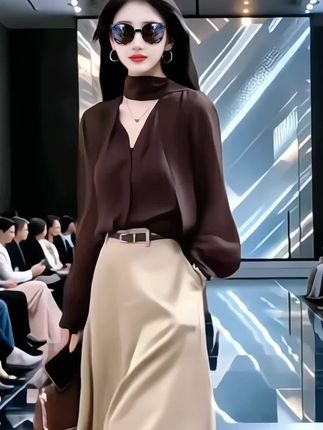 #早秋穿搭公式来了#如果上班都穿流光高智风#早秋不费力显贵穿搭#微胖女生怎么穿出早秋氛围感#高个子女生的早秋穿搭
