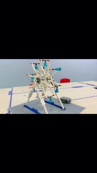 小颗粒摩天轮🎡
1理解三角形具有稳定性;
2.了解常见的减速方式:蜗轮、小齿轮带大齿轮、滑轮减速系统等。
#机器人编程