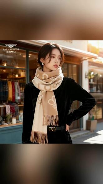 男朋友送的围巾幸福满满,哪个女生能拒绝得了呀!#围巾 #送女友礼物推荐 #新年礼物#情人节礼物