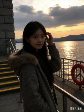 好出片好喜欢,海边落日氛围感写真ai指令教程来啦! #豆包ai#豆包出大片有两把刷子