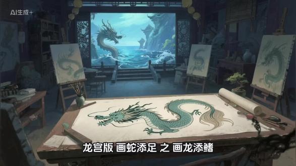 #原创 龙宫版“画蛇添足”之“画龙填鳍”