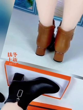 开心9199推荐,秋冬季新款2公分舒适百搭显瘦女靴保暖韩版时尚#韩版短靴