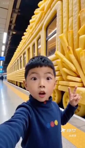 薯条🍟列车来了!#Seedance2.0 #即梦ai #ai分身戏精大赛#我的ai分身杀疯了