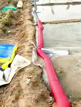 农用布水袋加厚多袖口布水带新型浇地神器农田大棚灌溉专用水带#农业灌溉 #抗旱浇地 #布水带 #多袖布水带