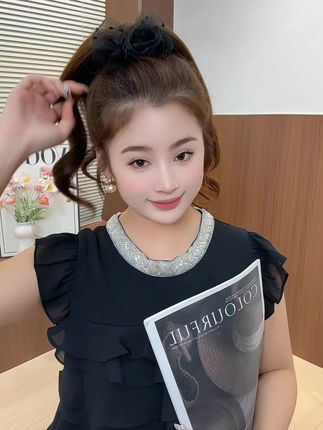 #发饰发夹 #头饰搭配 #头饰发饰 #简单发型 #丸子头抓夹