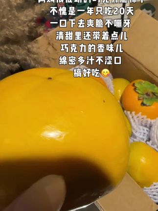不爱吃柿子的我第一次被巧克力柿子惊喜到了,果园直发 坏果包赔#应季水果 #巧克力糖心脆柿