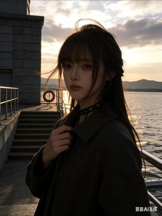 当我把自拍照发给豆包,于是我就得到了#豆包ai #豆包出大片有两把刷子 #海边落日氛围感 #豆包p图