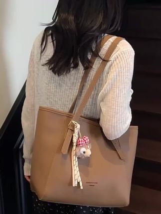 大容量简约手提包包女2025新款学生上课单肩腋下包休闲百搭托特包#包包种草 #包包推荐 #大容量包 #托特包#简约包