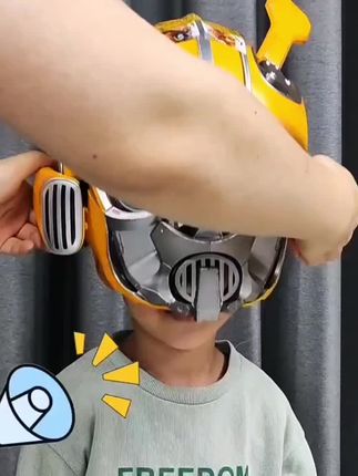 #变形金刚大黄蜂头盔 #变形金刚头盔 #千世机甲头盔