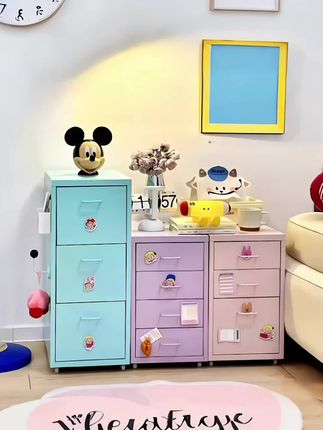 #收纳柜 #铁皮柜 #夹缝储物柜 #办公室桌下多层收纳文件柜 #零食柜子