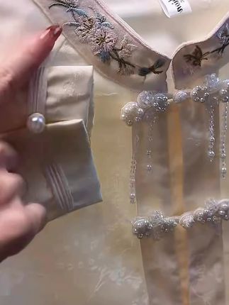 新中式国风立领刺绣流苏对襟新中式上衣日常通勤衬衣秋冬2025新款#上衣 #穿搭技巧 #国风