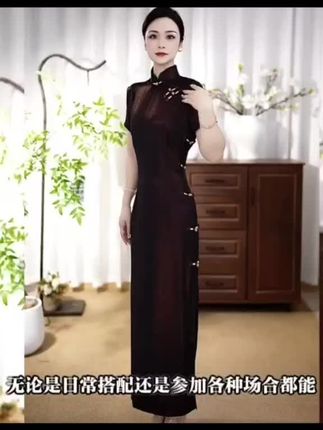 【Feel83】2025春夏新款高端提花复古风中国风优雅气质旗袍裙夏季】