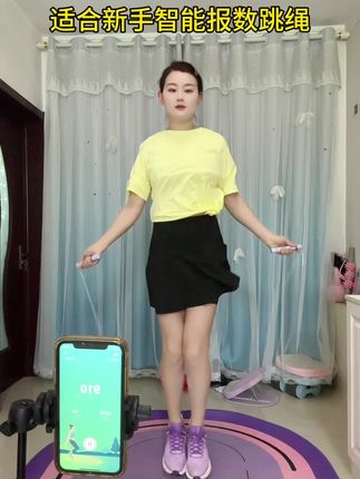 计时计数计消耗,蓝牙连接手机语音报数,轴承丝滑顺畅不缠绕不打结#跳绳 #跳绳推荐 #暴汗燃脂瘦全身