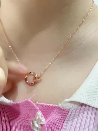 #上热门 莫比乌斯环纯银项链女生轻奢小众2025年生日圣诞节礼物送女友爆款#