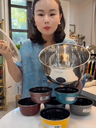 #好物推荐🔥 NORTON诺顿盖尔#不锈钢沙拉碗 #料理盆 打蛋盆带玻璃盖3.8L#和面盆