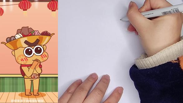 吃火锅你喜欢怎么打蘸料呢??#画画 #简笔画 #看动画学画画