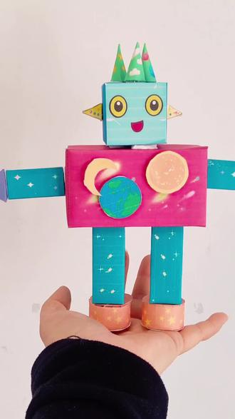 立体几何机器人🔥小学手工
#亲子手工diy #寒假作业 #寒假 #一年级 #立体几何