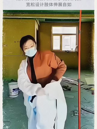 拍一发十    独立包装连体防护服#防水防尘#连体防护服 #养殖场#工作使我快乐
