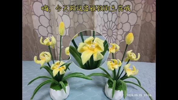 今天做花中四君子的兰花哦,是教程!!#扭扭棒 #手工 #手工diy #兰花 #扭扭棒的100种玩法