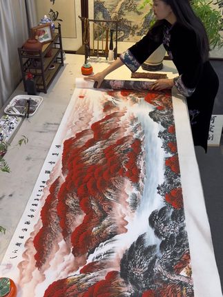 手绘《鸿运当头》 #手绘#国画#家居挂画#文玩探宝#